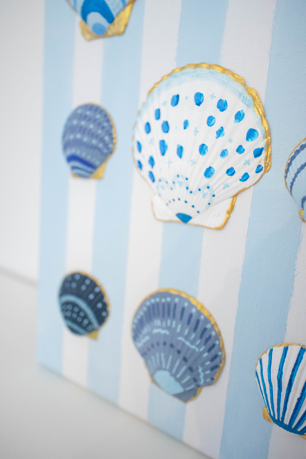 Hand-Painted Coastal Seashell Artwork | Original 9x12 Canvas