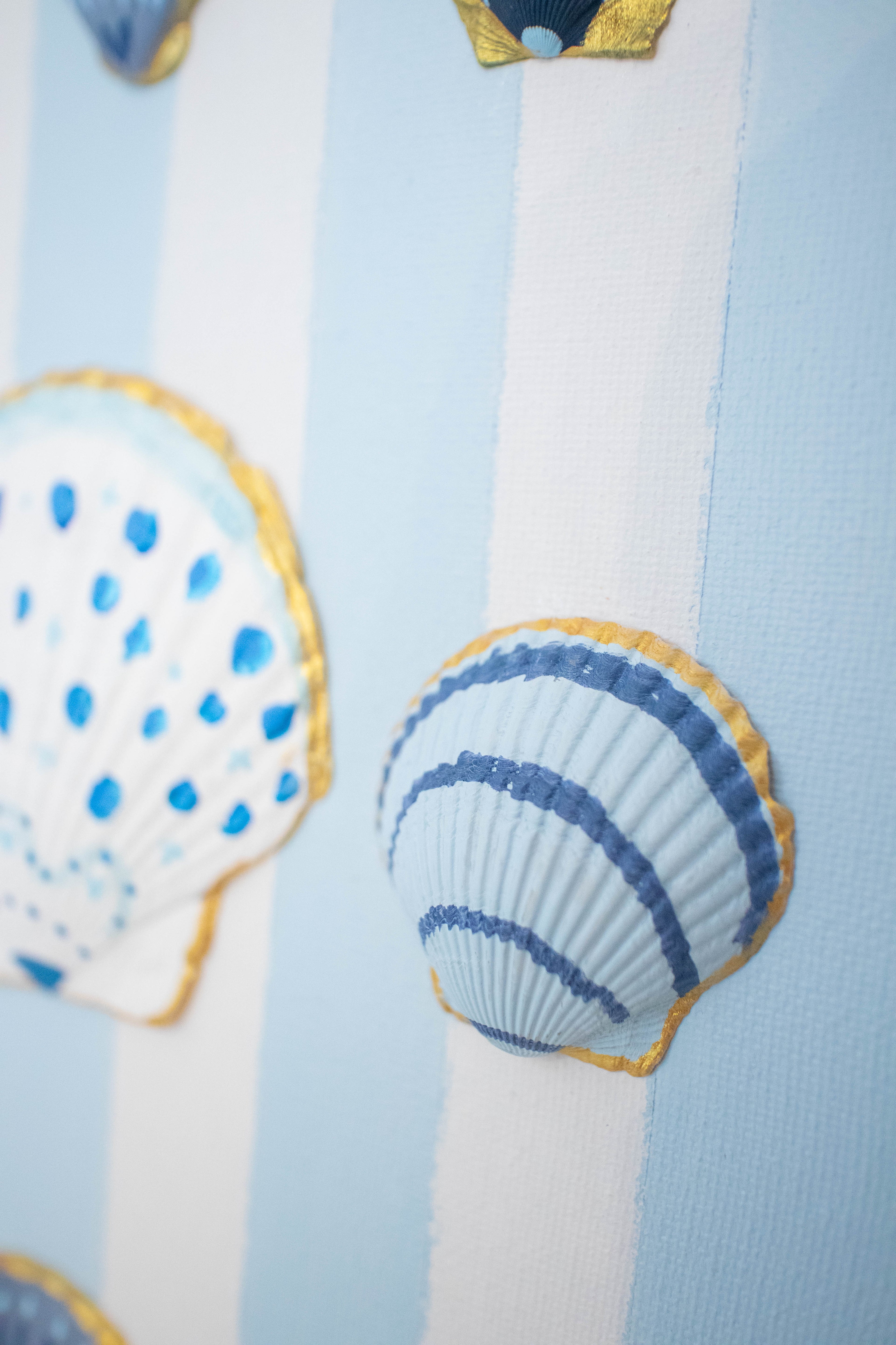 Hand-Painted Coastal Seashell Artwork | Original 9x12 Canvas