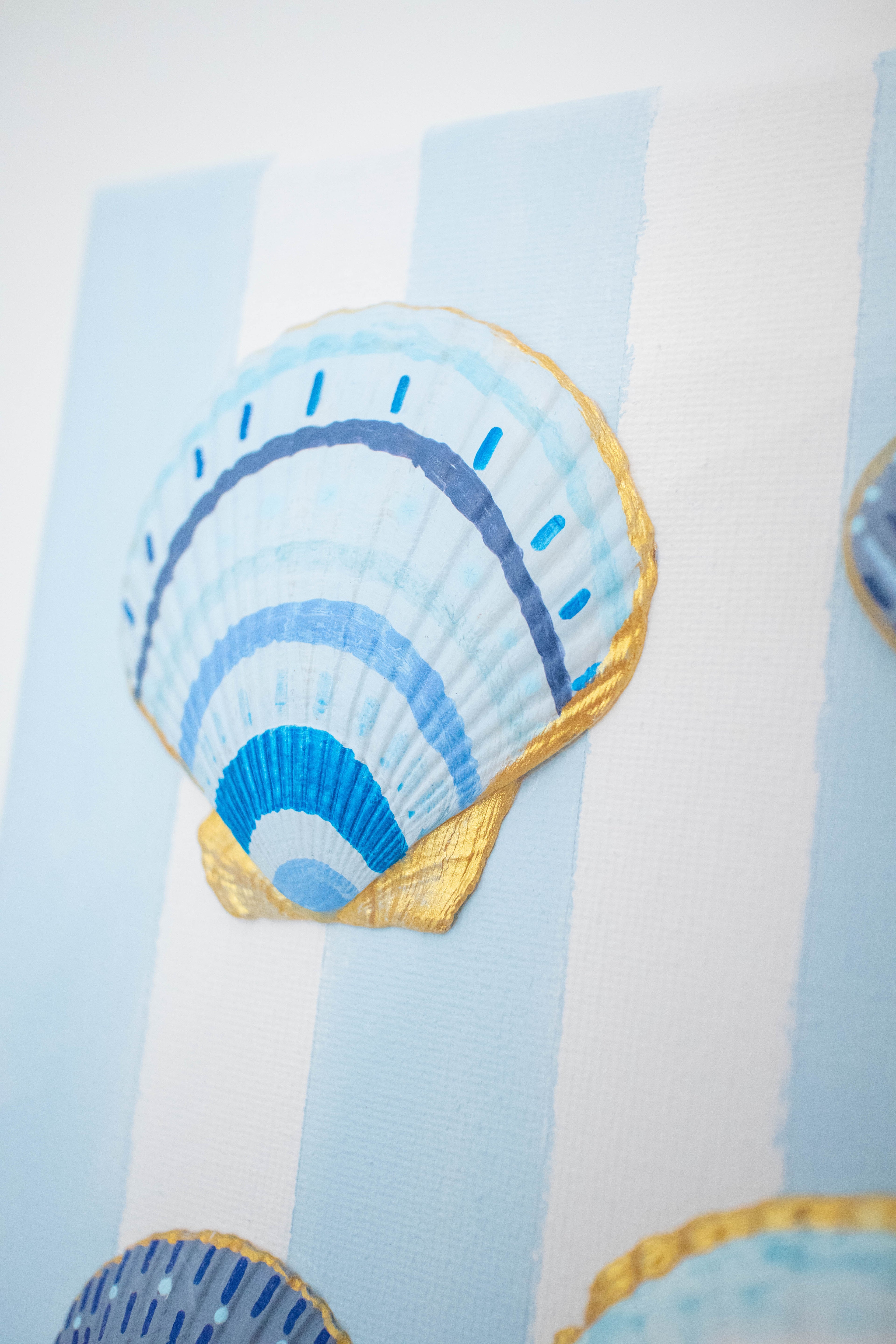 Hand-Painted Coastal Seashell Artwork | Original 9x12 Canvas