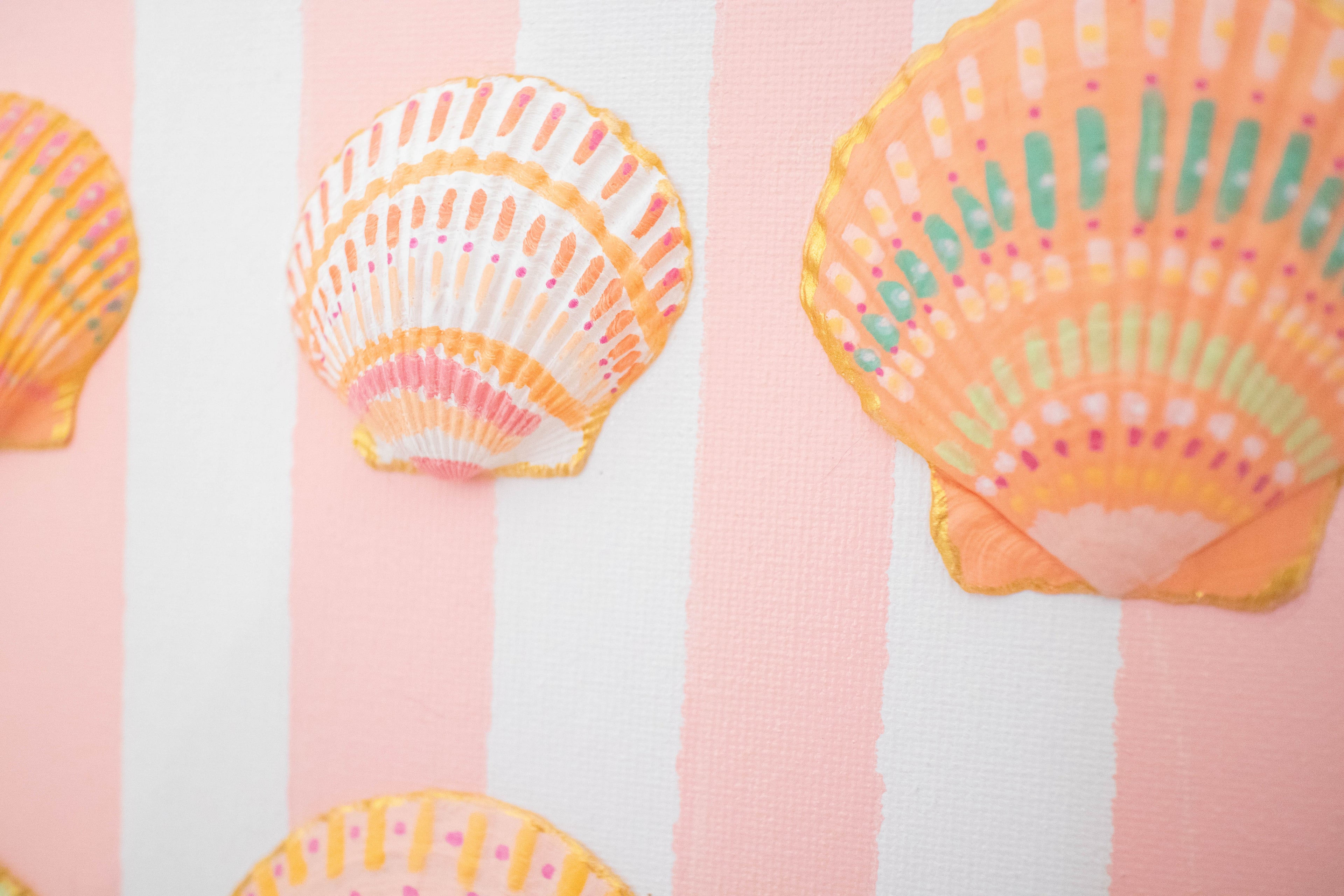 Hand-Painted Coastal Seashell Artwork | Original 9x12 Canvas