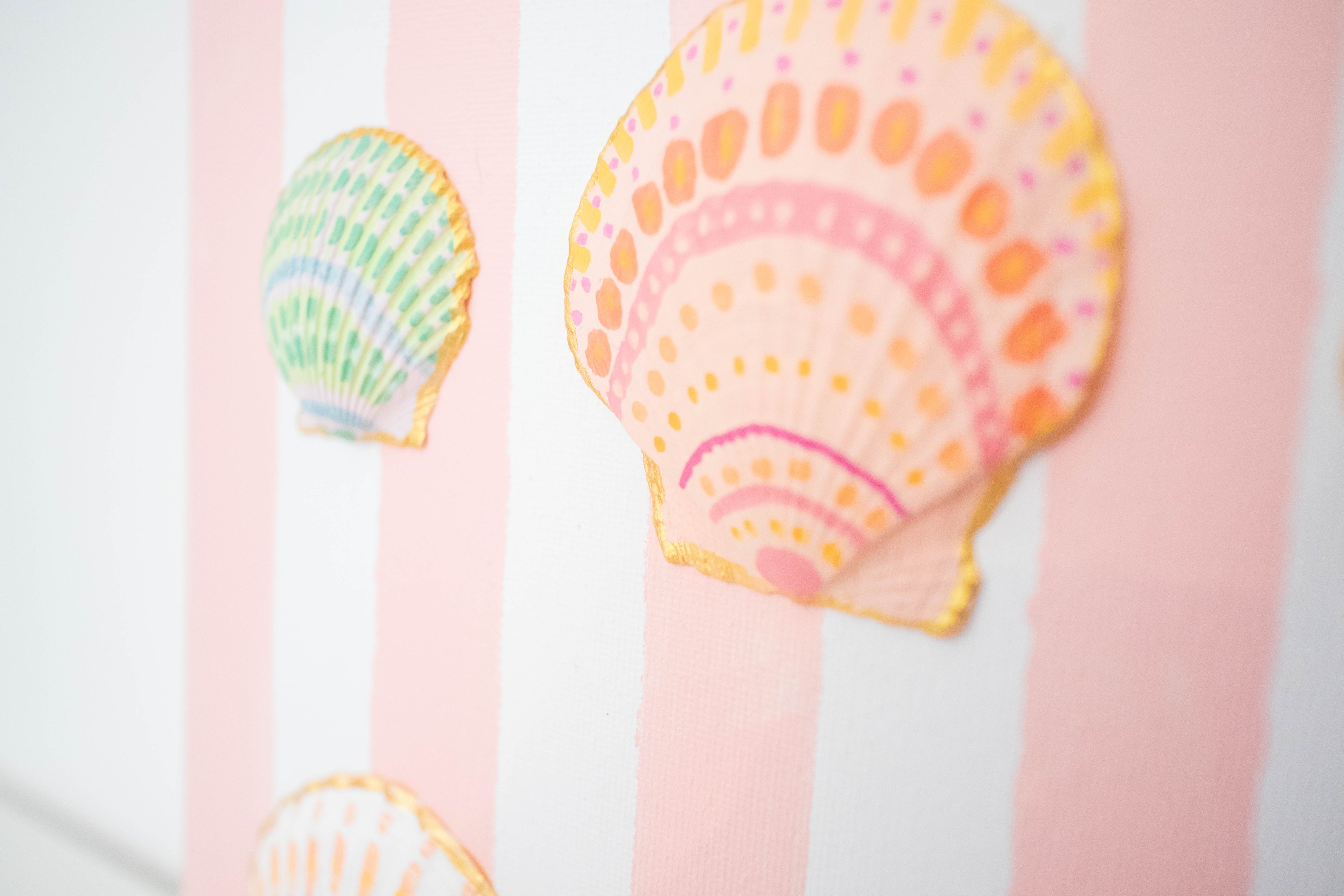 Hand-Painted Coastal Seashell Artwork | Original 9x12 Canvas