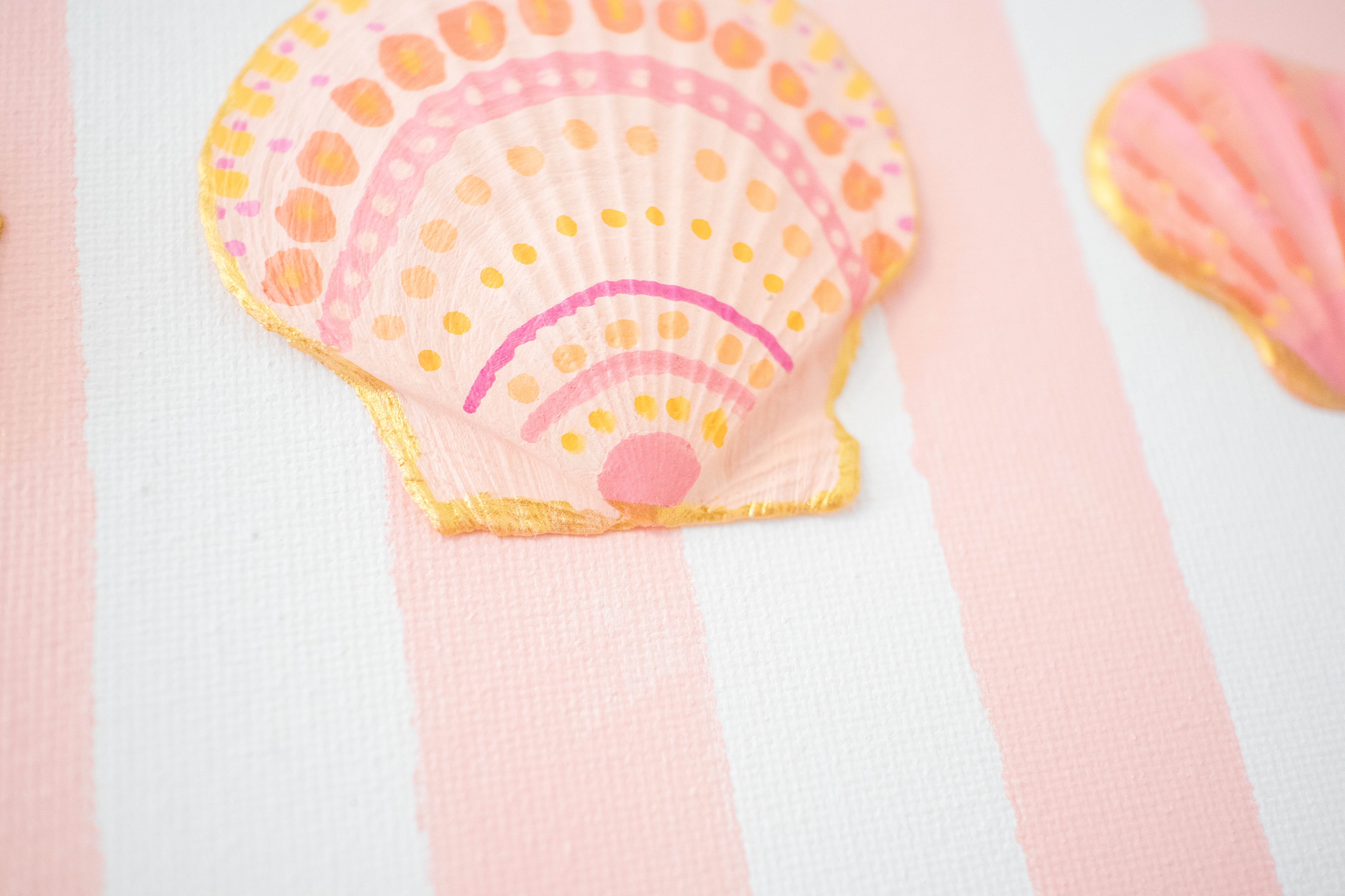 Hand-Painted Coastal Seashell Artwork | Original 9x12 Canvas