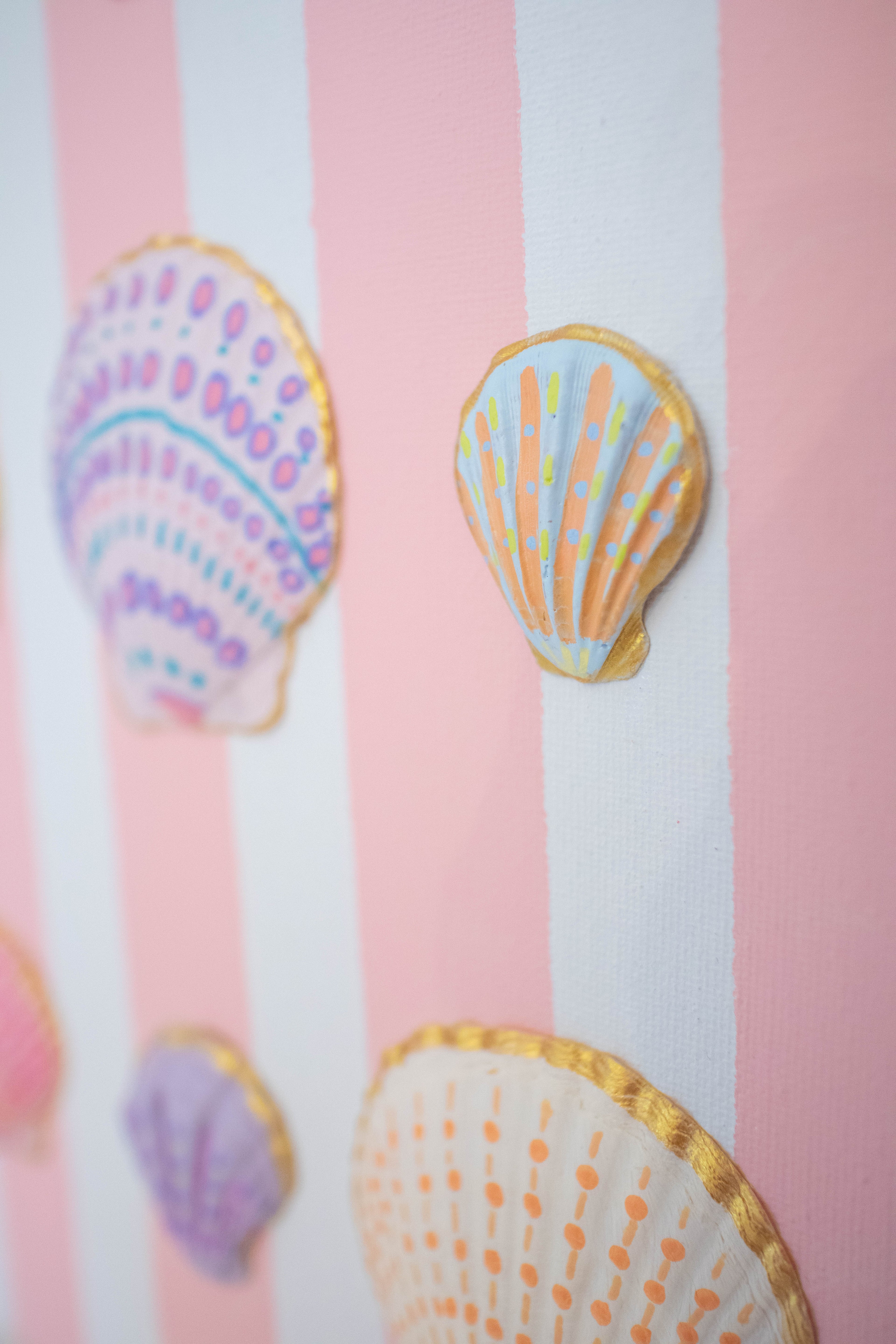 Hand-Painted Coastal Seashell Artwork | Original 9x12 Canvas