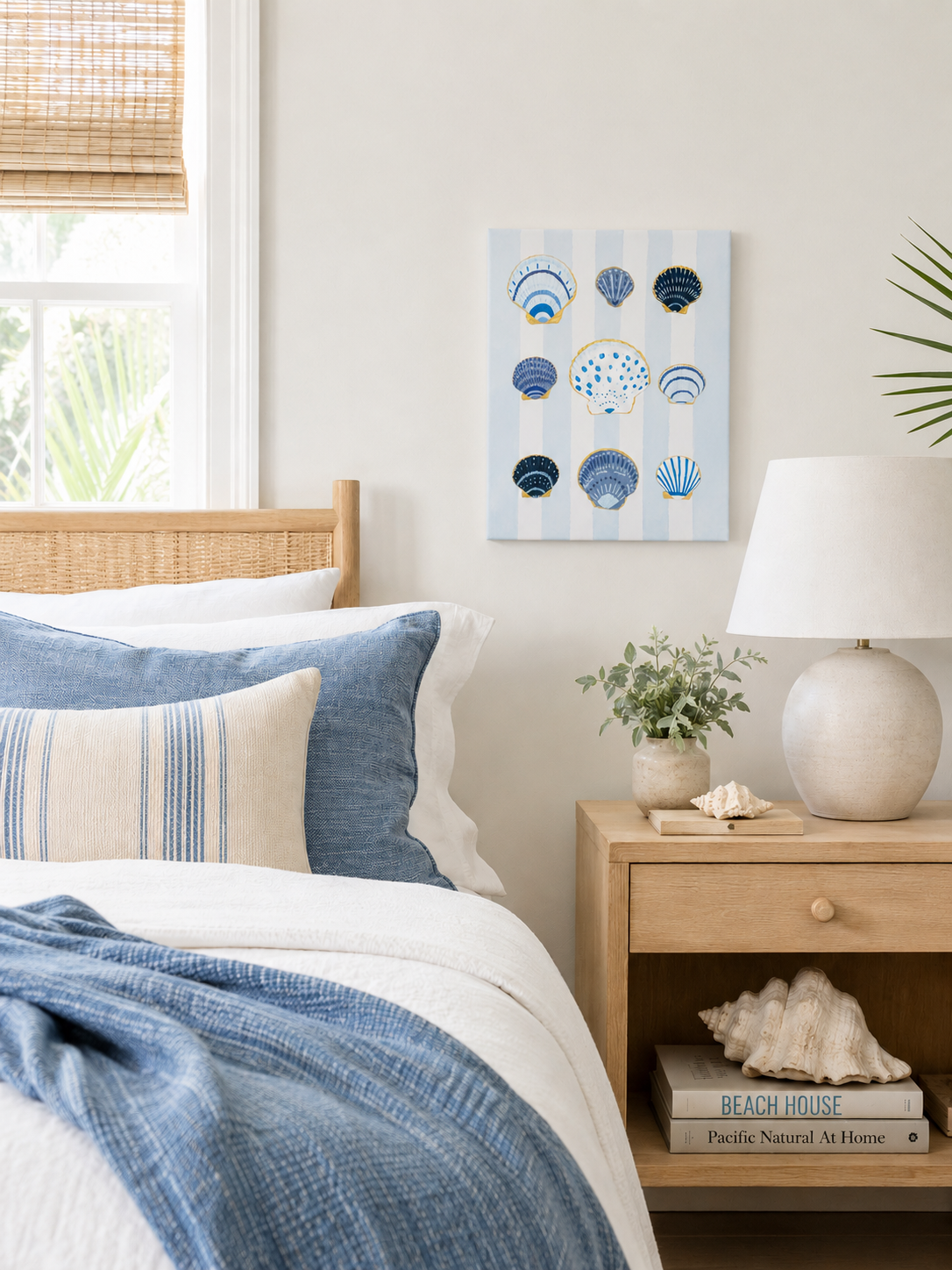 Hand-Painted Coastal Seashell Artwork | Original 9x12 Canvas